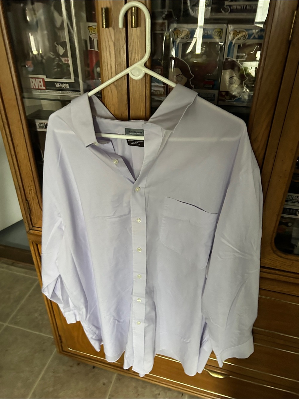Men's Lavender Spread-Collar Dress Shirt
